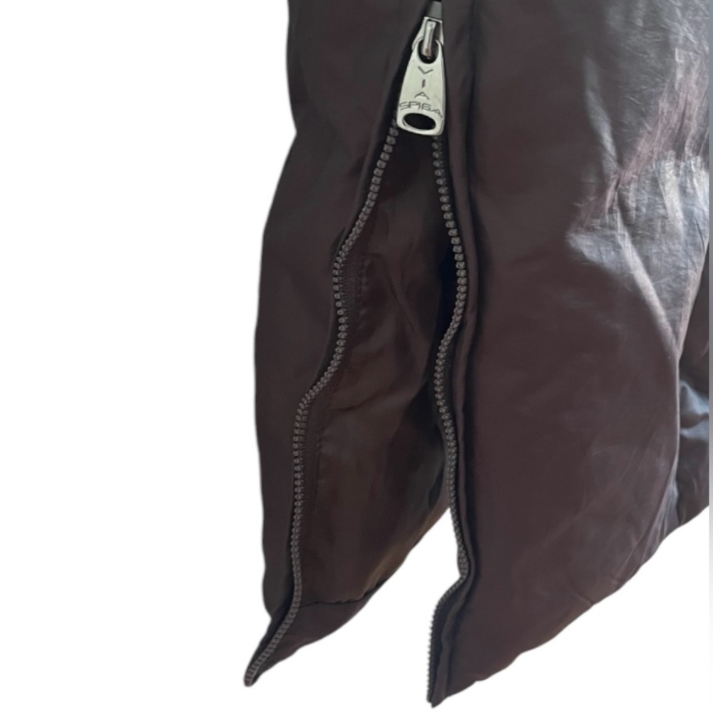 Via Spiga | Long Puffer Coat | Brown Fur Hooded Jacket | Women’s Size Small - Picture 8 of 13